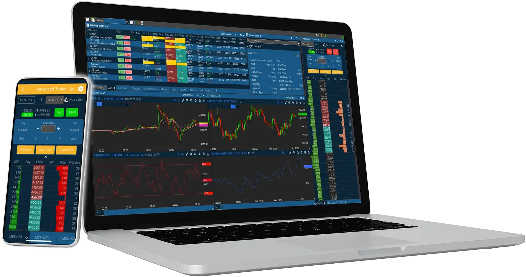 InsigniaTrader Pro futures trading platform for all devices.