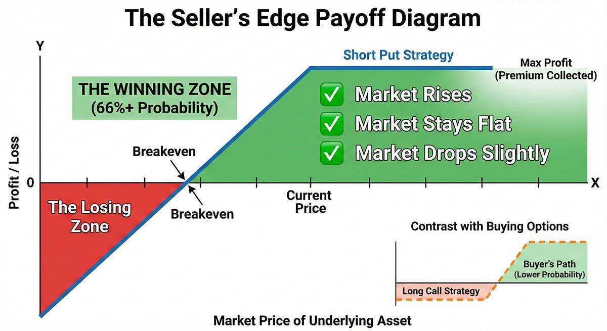 The futures option sellers edge.