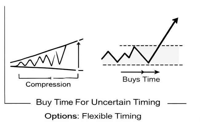 Chart showing trade timing in futures trading