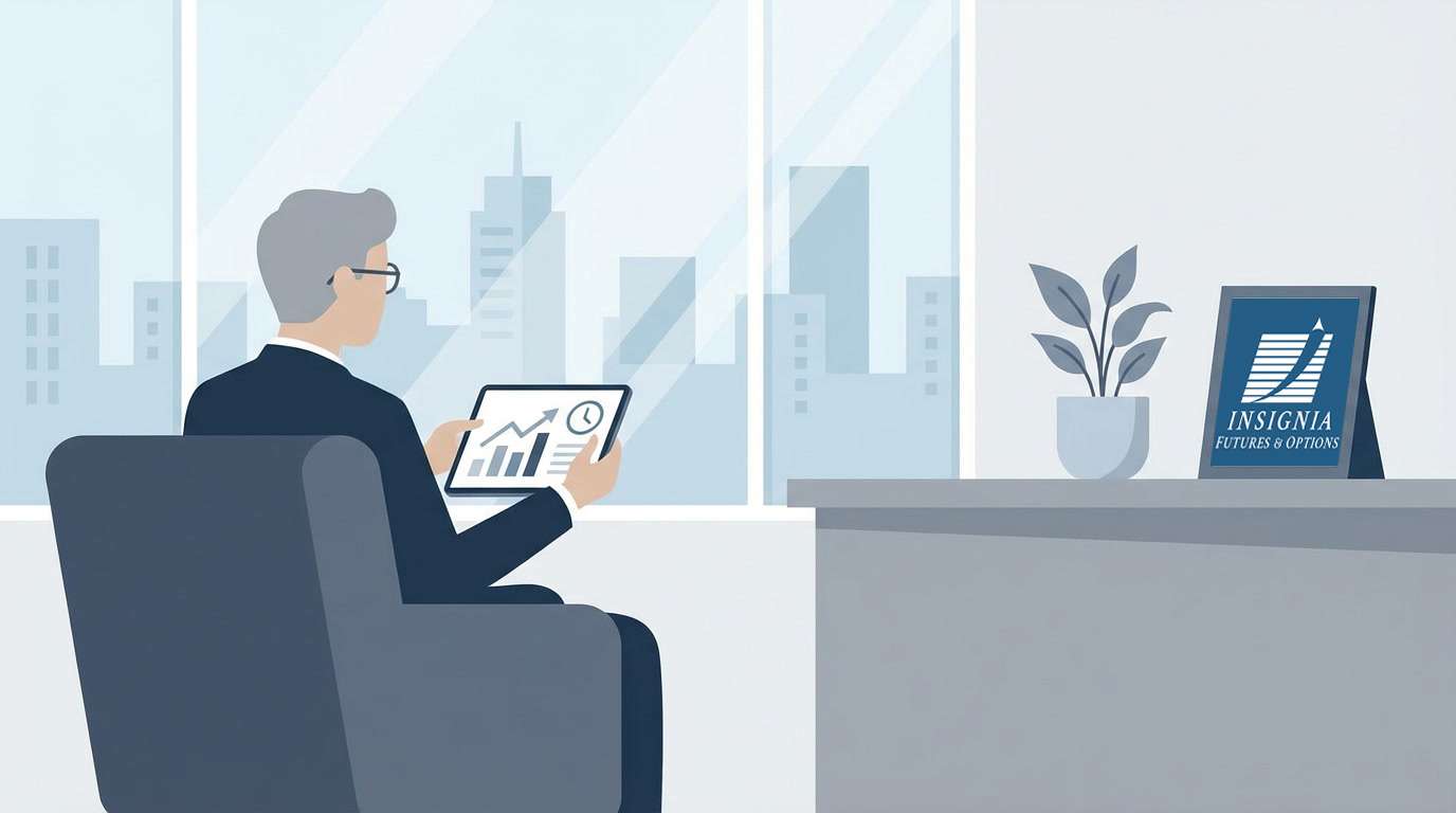 Experienced investor reviewing futures markets