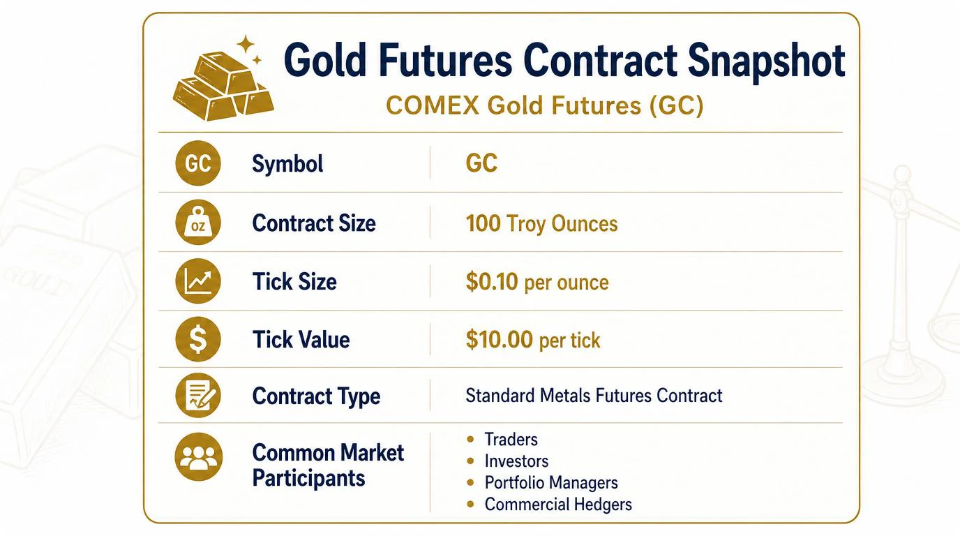 Gold futures contract specifications